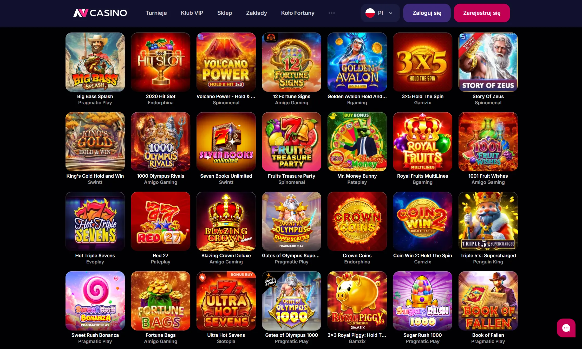 Szeroki wybór gier i automatów NV Casino